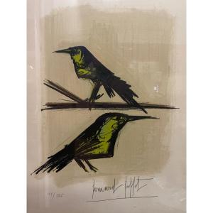 Bernard Buffet - Lithograph Les Oiseaux Signed By The Hand Of The Artist And Numbered 1967